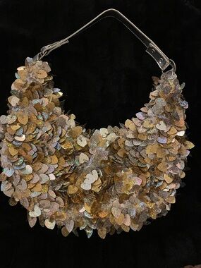 Great Gatsby 15 Gold Sequin Heart Bag